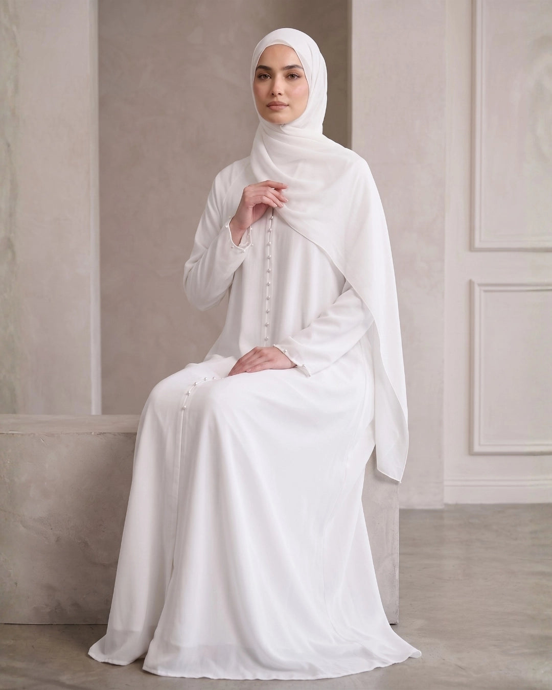 SADAF - Double Layered Pearl Abaya