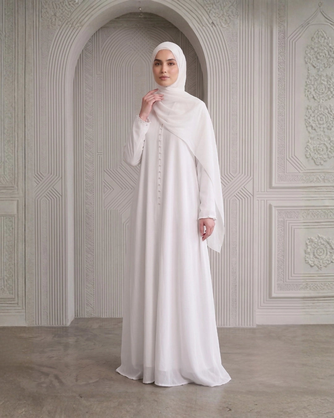 SADAF - Double Layered Pearl Abaya