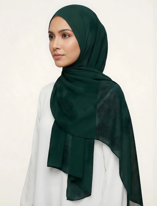 Bottle Green - Georgette