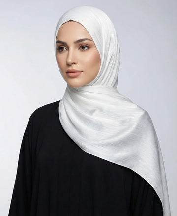 White - Crinkle Silk