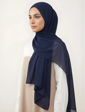 Navy Blue - Georgette