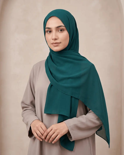 Bottle Green - Chiffon
