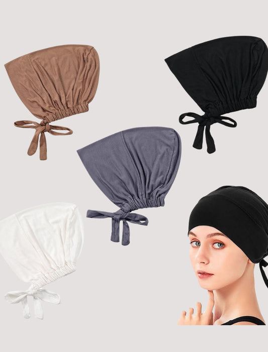 Hijab Caps Strip Style- Pack of 06