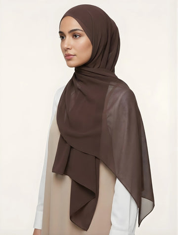 Chocolate Brown - Georgette