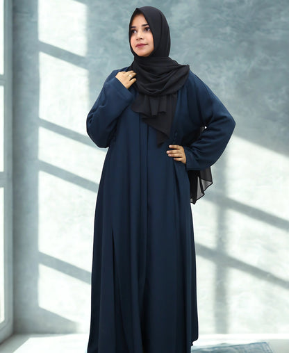 Designer SEEMA Abaya Pakistan – elegant abaya with six-button detailing