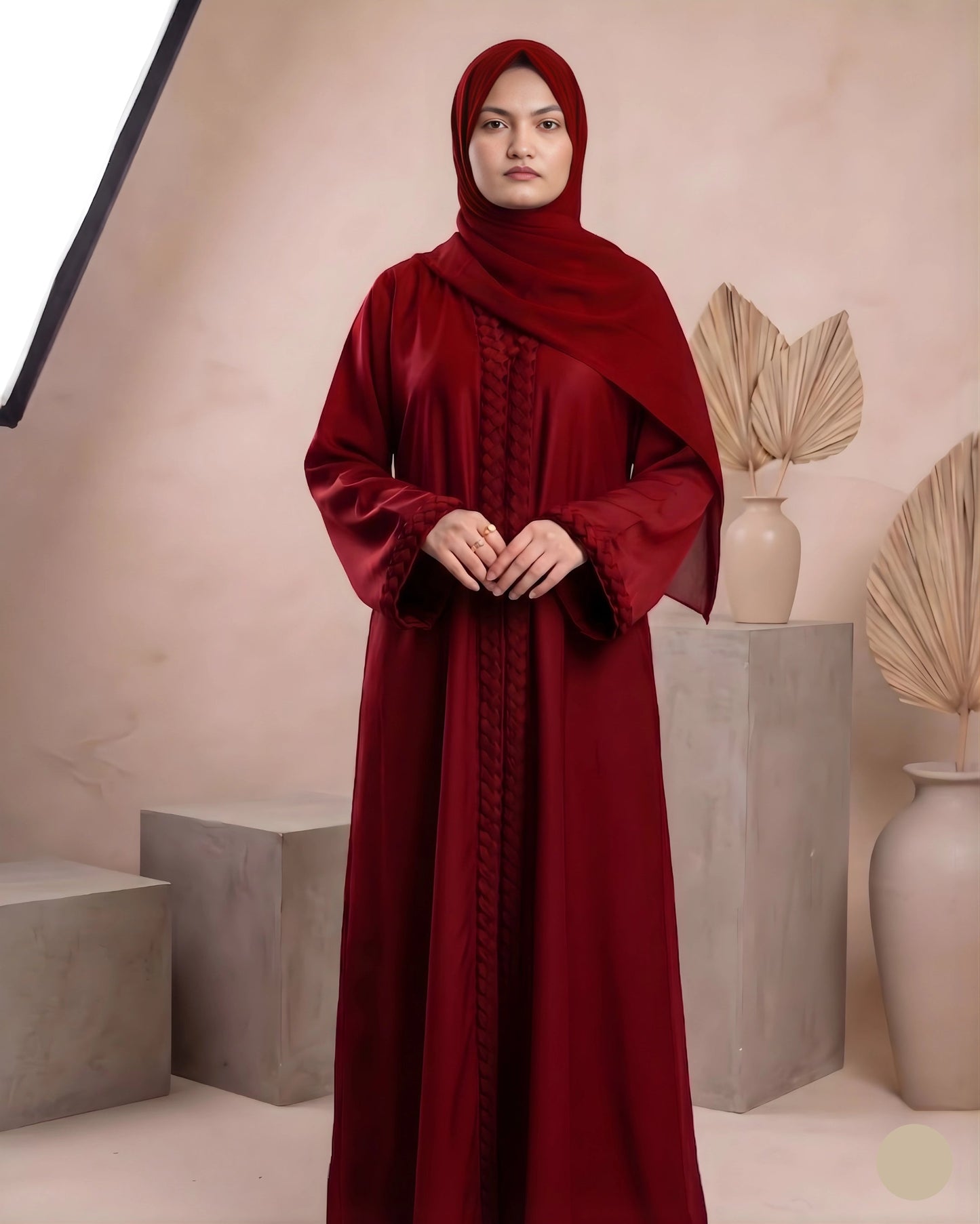 ABEER MAROON - Premium Nida Abaya