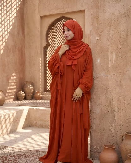 ZOYA ORANGE - Butterfly Zoom Abaya