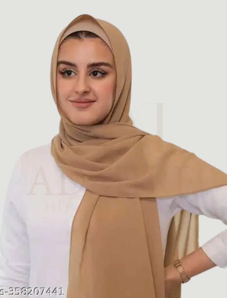  the Chiffon Georgette scarf, expertly crafted to blend versatility with refined elegance. 